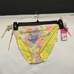 Ninety-Nine Juniors Side Tie Hipster Swimsuit Bottom Size M (7-9). NWT